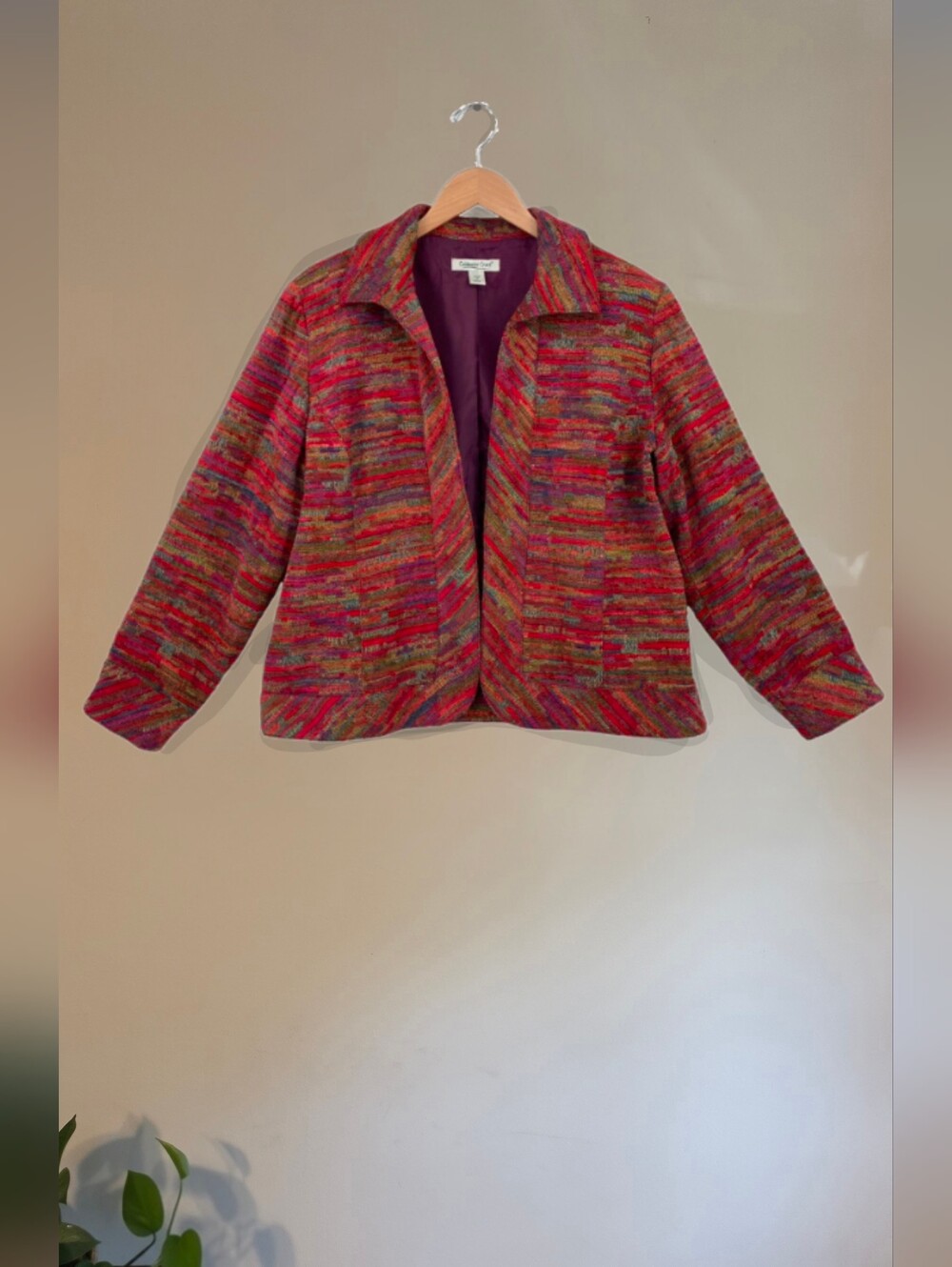 Multicolor Knit Lined Blazer
